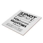 Ich bin keine sonderbare Rolle Fliese (Seite)