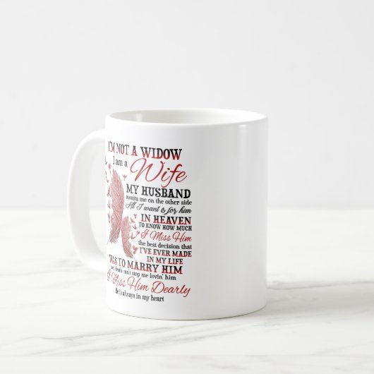 Ich bin keine Witwe Kaffeetasse (Vorderseite Links)