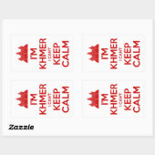 Ich bin Khmer, ich kann nicht Calm Behalten Rechteckiger Aufkleber (Blatt)