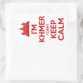 Ich bin Khmer, ich kann nicht Calm Behalten Rechteckiger Aufkleber (Tasche)