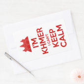 Ich bin Khmer, ich kann nicht Calm Behalten Rechteckiger Aufkleber (Umschlag)