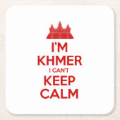 Ich bin Khmer, ich kann nicht Calm Behalten Rechteckiger Pappuntersetzer (Vorderseite)