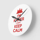 Ich bin Khmer, ich kann nicht Calm Behalten Runde Wanduhr (Winkel)