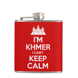 Ich bin Khmer, ich kann nicht ruhig bleiben Flachmann