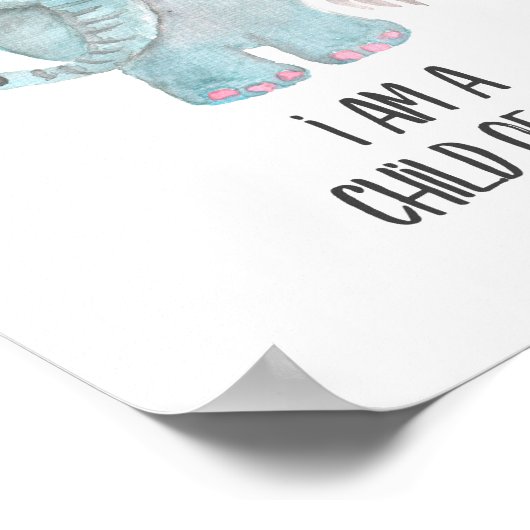 Ich bin Kind der Bibel Verse Kinder Dekoration (Ecke)