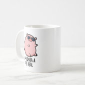 Ich bin Kinda A Pig Deal Funny Animal Pun Kaffeetasse (Vorderseite Links)