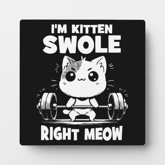Ich bin Kitten Swole, gerade Meow - Gym Cat Motiva Fotoplatte (Vorderseite)