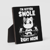 Ich bin Kitten Swole, gerade Meow - Gym Cat Motiva Fotoplatte (Vorderseite)