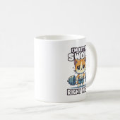 Ich bin Kitten Swole, gerade Meow - Gym Cat Motiva Kaffeetasse (VorderseiteRechts)