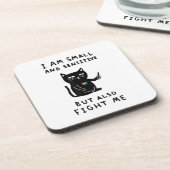 Ich bin klein und sensibel, aber bekämpfe mich auc getränkeuntersetzer (Linke Seite)