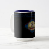 "Ich bin kleines Lamm" #1 Jesuss Zweifarbige Tasse (Vorderseite Links)