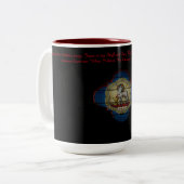 "Ich bin kleines Lamm" #2 Jesuss Zweifarbige Tasse (Vorderseite Links)