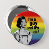 Ich bin - Knopf HOMOSEXUELL Button (Vorne & Hinten)
