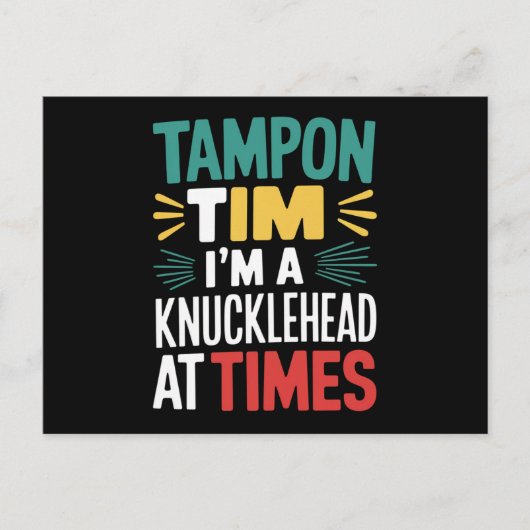 Ich bin Knucklehead bei der Times Tim Walz Debate Postkarte (Vorderseite)