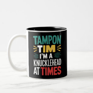Ich bin Knucklehead bei der Times Tim Walz Debate Zweifarbige Tasse