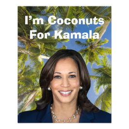 Ich bin Kokosnüsse für Kamala Fotodruck