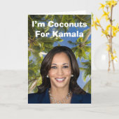 Ich bin Kokosnüsse für Kamala Karte (Gelbe Blume)