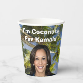 Ich bin Kokosnüsse für Kamala Pappbecher
