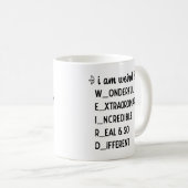 Ich bin komisch - humanoid kaffeetasse (VorderseiteRechts)