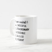 Ich bin komisch - humanoid kaffeetasse (Vorderseite Links)