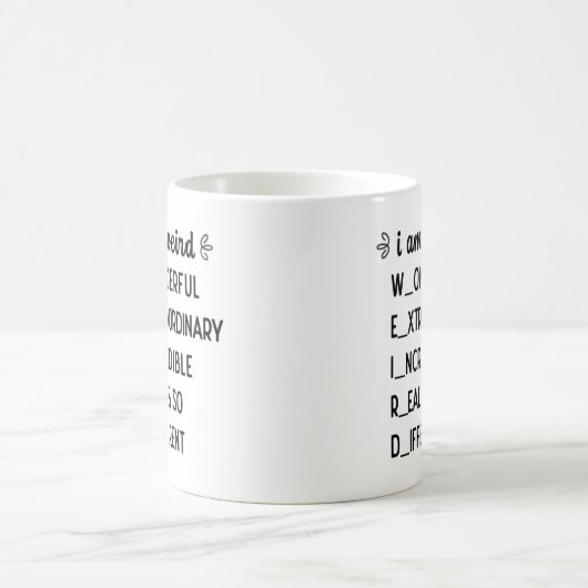 Ich bin komisch - humanoid kaffeetasse (Mittel)