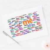 Ich bin komplett von einer Gruppe von Idioten umge Rechteckiger Aufkleber (Umschlag)