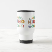 "Ich bin König der Welt!" Multicolor-Tasse Reisebecher (Mittel)