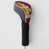 Ich bin König, weil ich glücklich bin Golf Headcover (angewinkelt)