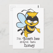 Ich bin Königin hier, Honig Postkarte (Vorne/Hinten)