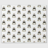 “Ich bin königlich” Heraldik-Muster Matt-Verpackun Geschenkpapier (Flach)