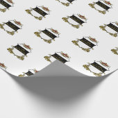 “Ich bin königlich” Heraldik-Muster Matt-Verpackun Geschenkpapier (Ecke)