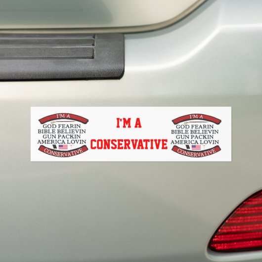 ICH BIN KONSERVATIV AUTOAUFKLEBER (Auf Auto)