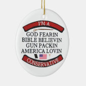 ICH BIN KONSERVATIV KERAMIK ORNAMENT (Rechts)