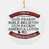 ICH BIN KONSERVATIV KERAMIK ORNAMENT (Hinten)