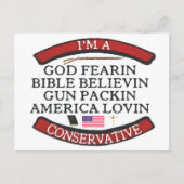 ICH BIN KONSERVATIV POSTKARTE (Vorderseite)