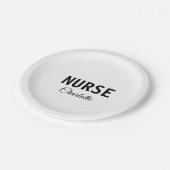 Ich bin Krankenschwester medizinischen Fachmann Fü Pappteller (Schrägansicht)