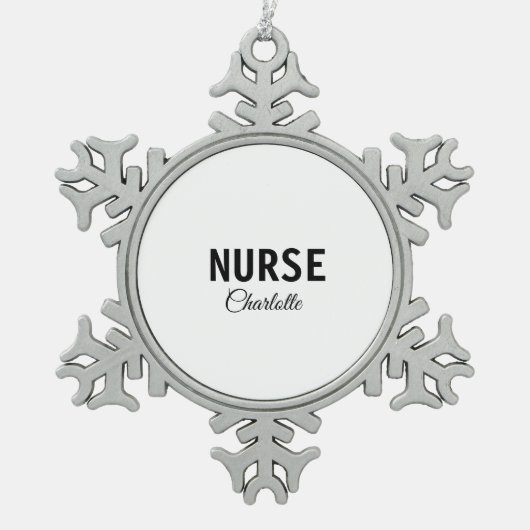 Ich bin Krankenschwester medizinischen Fachmann Fü Schneeflocken Zinn-Ornament (Vorderseite)