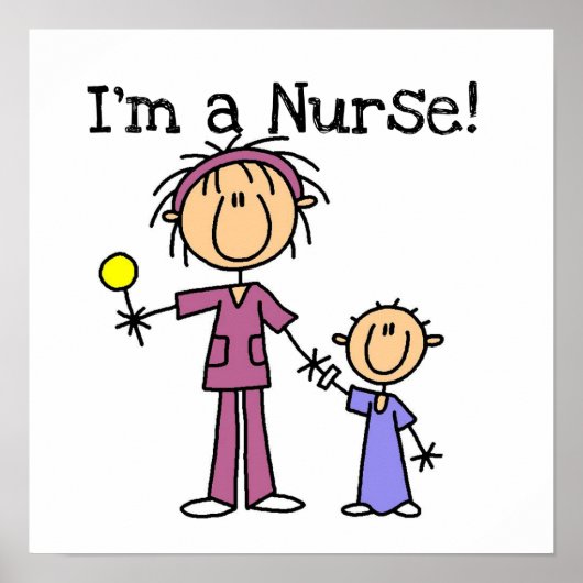 Ich bin Krankenschwester-T - Shirt und -Geschenke Poster (Vorne)