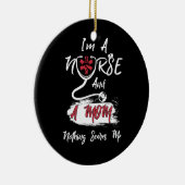 Ich bin Krankenschwester und eine Mama, die mir ni Keramik Ornament (Rechts)