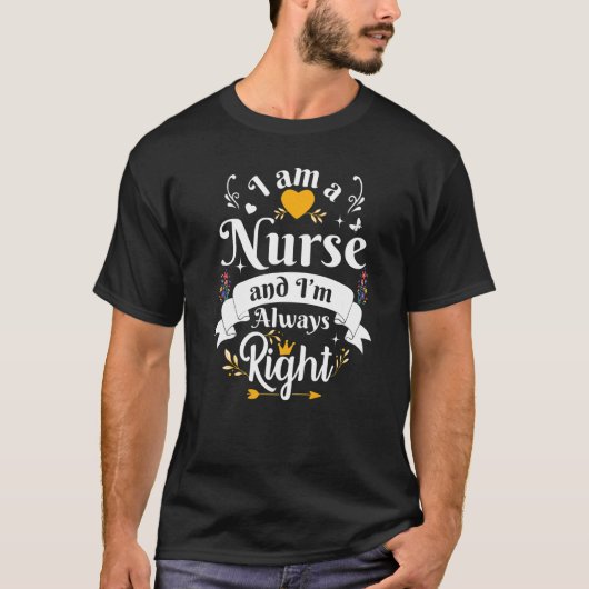 Ich bin Krankenschwester und ich bin für uns immer T-Shirt (Vorderseite)