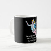Ich bin Krankenschwester, was deine Supermacht ist Kaffeetasse (Vorderseite Links)