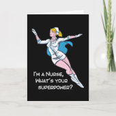 Ich bin Krankenschwester, was deine Supermacht ist Karte (Vorderseite)