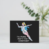 Ich bin Krankenschwester, was deine Supermacht ist Postkarte (Stehend Vorderseite)