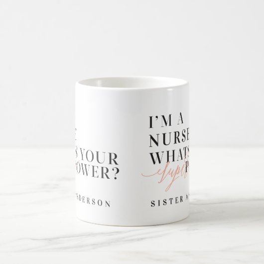 Ich bin Krankenschwester, was ist dein Super-Power Kaffeetasse (Mittel)