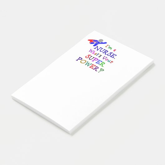 Ich bin Krankenschwester. Was ist dein Super-Power Post-it Klebezettel (angewinkelt)