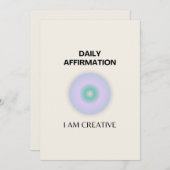 Ich bin kreative tägliche Bestätigung positiv Dankeskarte (Vorne/Hinten)