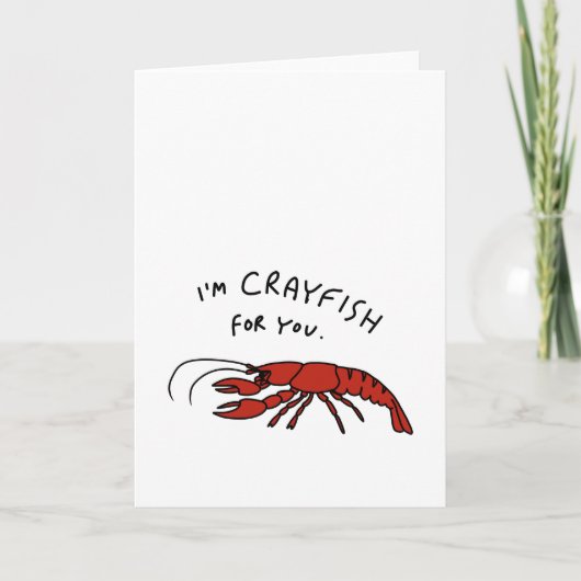 "Ich bin Krebse für dich" Valentinins Karte (Vorderseite)