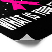 Ich bin Krebsüberlebender rosa Ribbon Brustkrebs A Poster (Ecke)