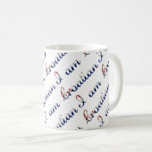 Ich bin kroatisches Country Pride Typografy Patter Kaffeetasse (VorderseiteRechts)