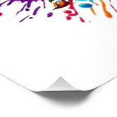 Ich bin Künstlerin | Maler | ZEICHNEND | Kunstlehr Poster (Ecke)